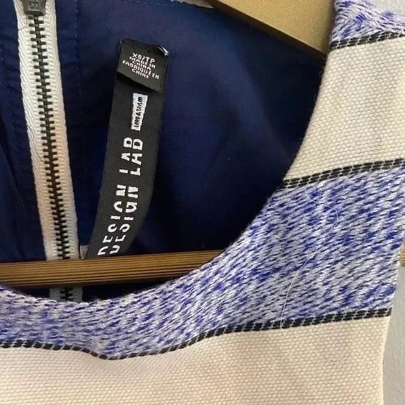 NWT Design Lab Blue and White Striped Dress - Picture 2 of 7